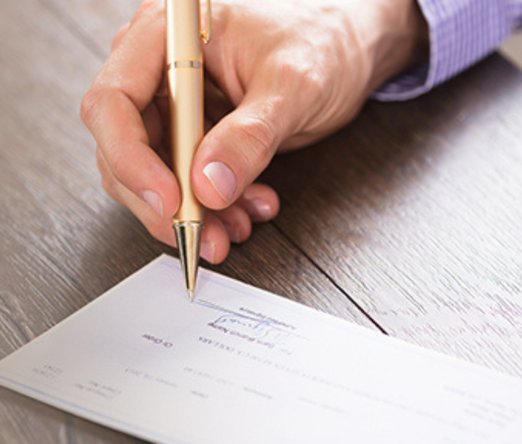 Writing a cheque